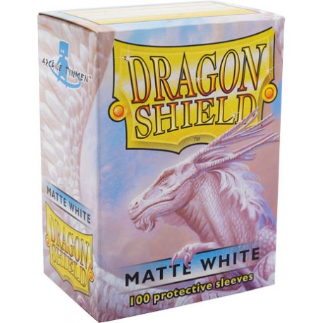 Dragon Shield : Matte White STANDARD Sleeves (x100)
