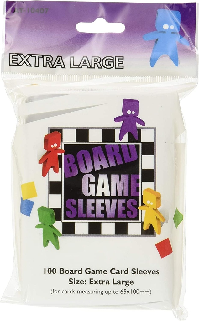 Sleeves Extra Large - 100 Board Game Sleeves 65x100mm