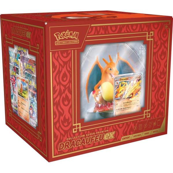 Pokémon : Coffret Premium Dracaufeu Ex (avec figurine)