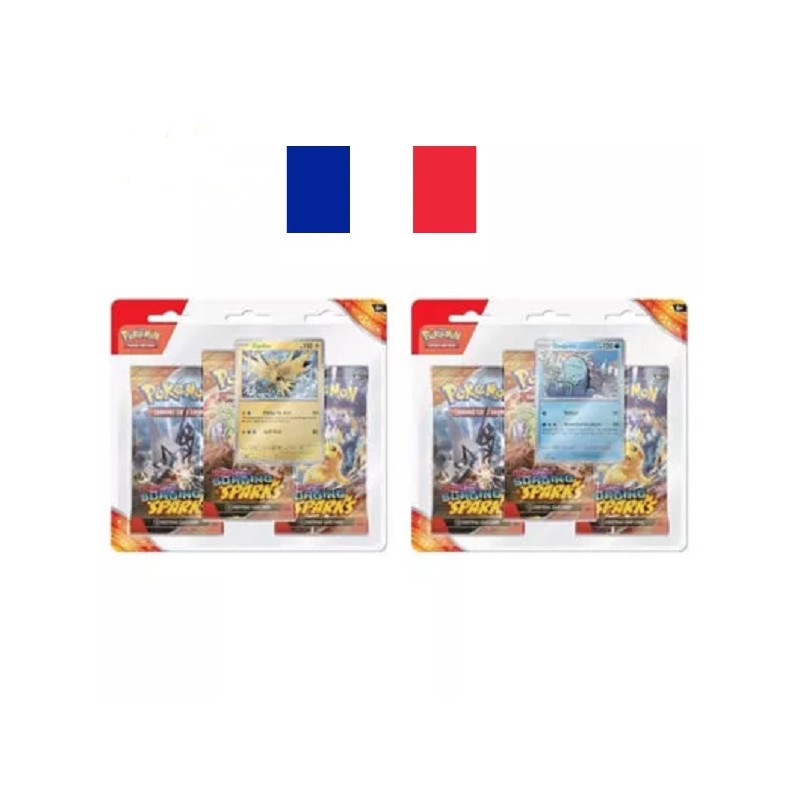 Pokémon EV08 : pack 3 boosters tripack Etincelles Deferlantes