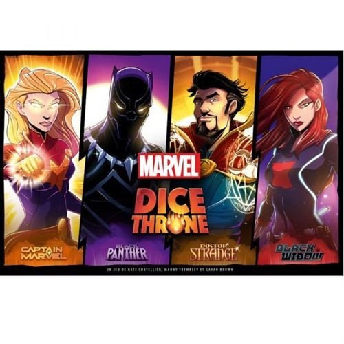 Dice Thone Marvel - Black Panther, Captain Marvel, Black Widow, Dr Strange